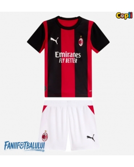 AC Milan Echipament de Fotbal Replică 2026-27 Copii Acasa (+ Șorturi)